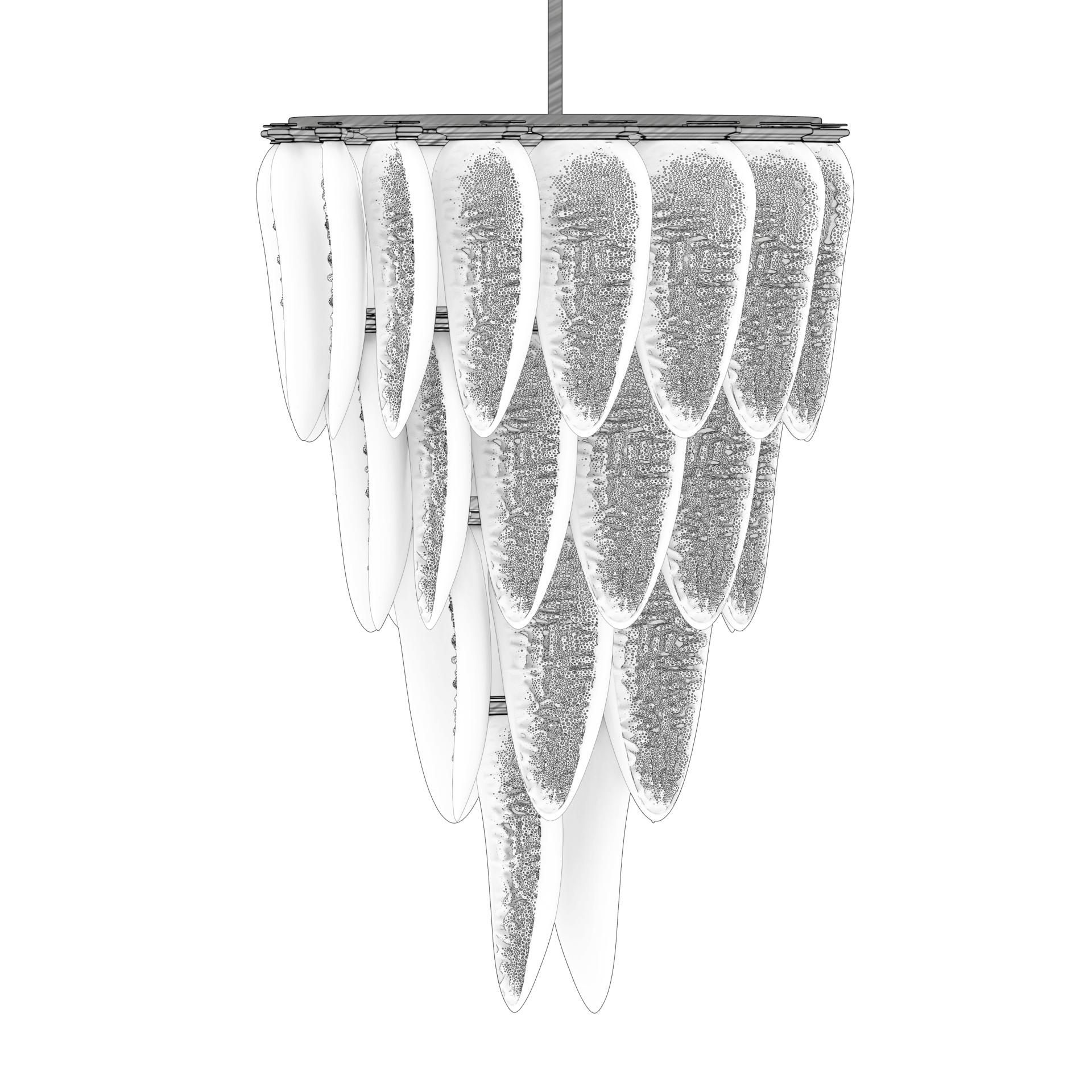 Full conical chandelier isolate 01