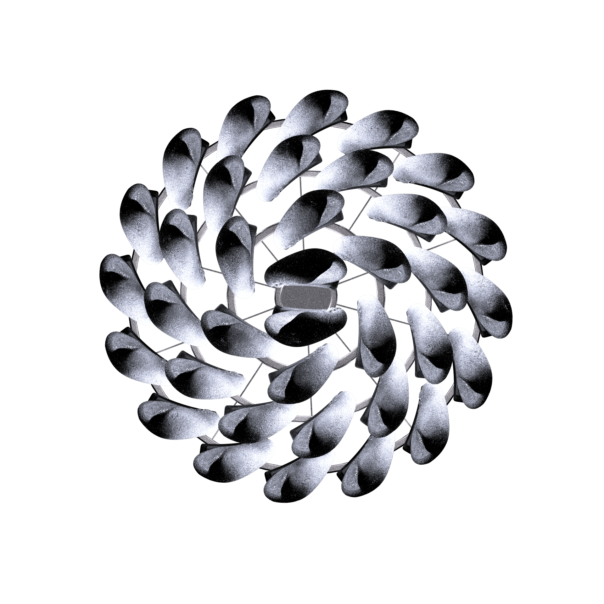 Top-down chandelier module arrangement 01