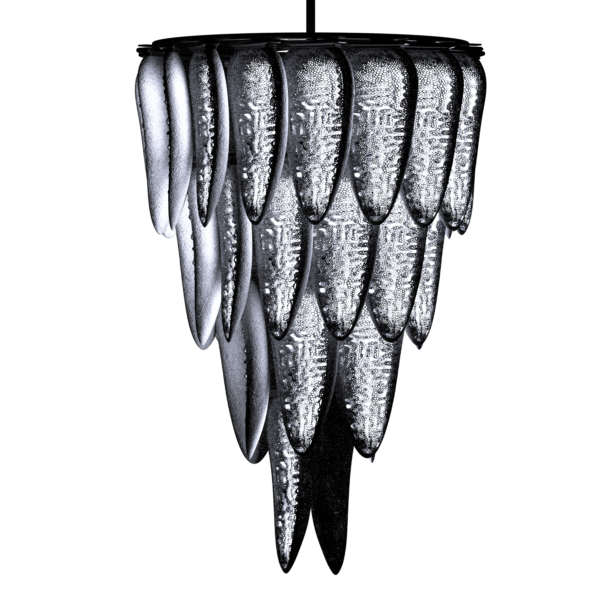 Side profile of tapering chandelier 03
