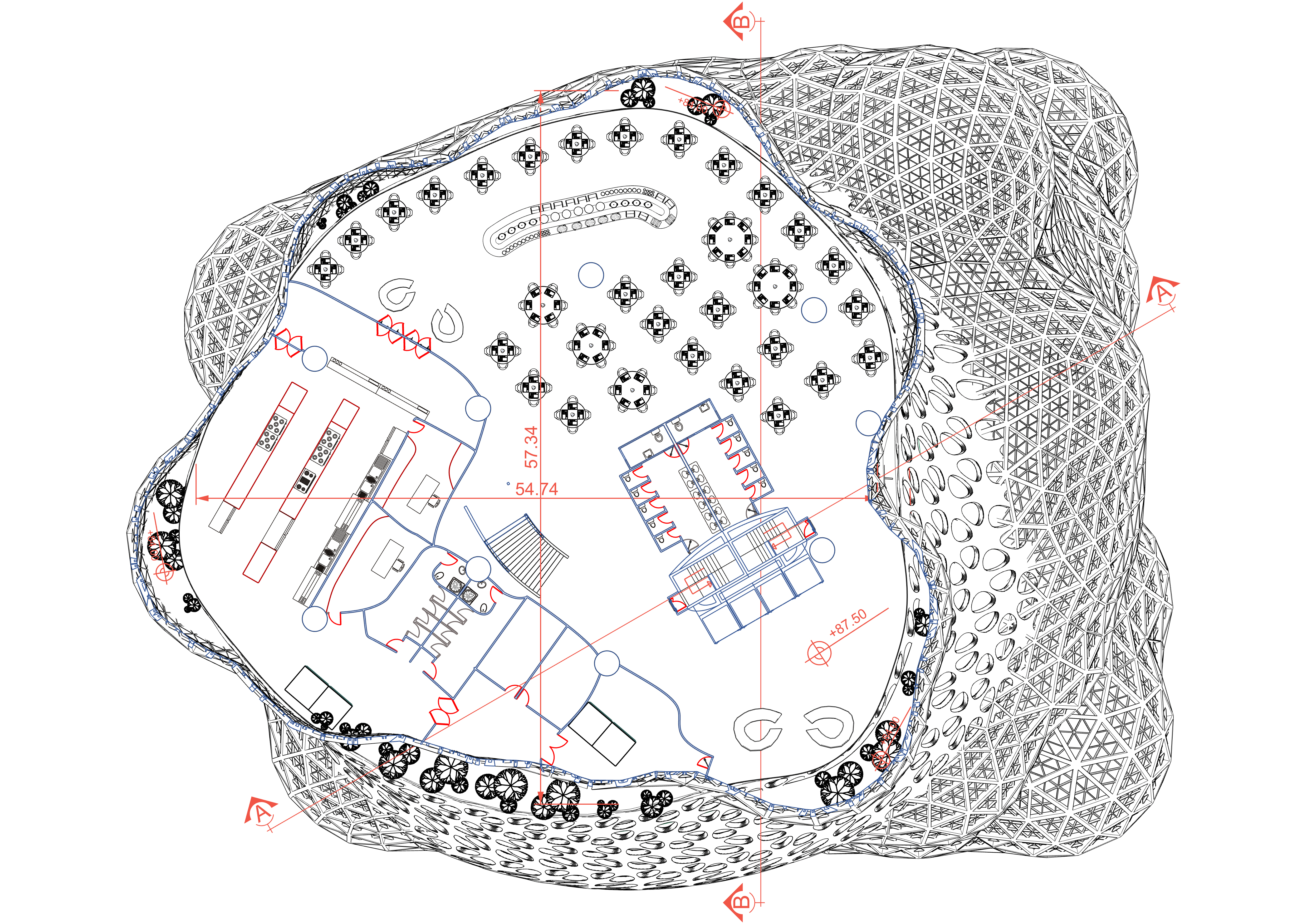 Restaurant ground floor plan