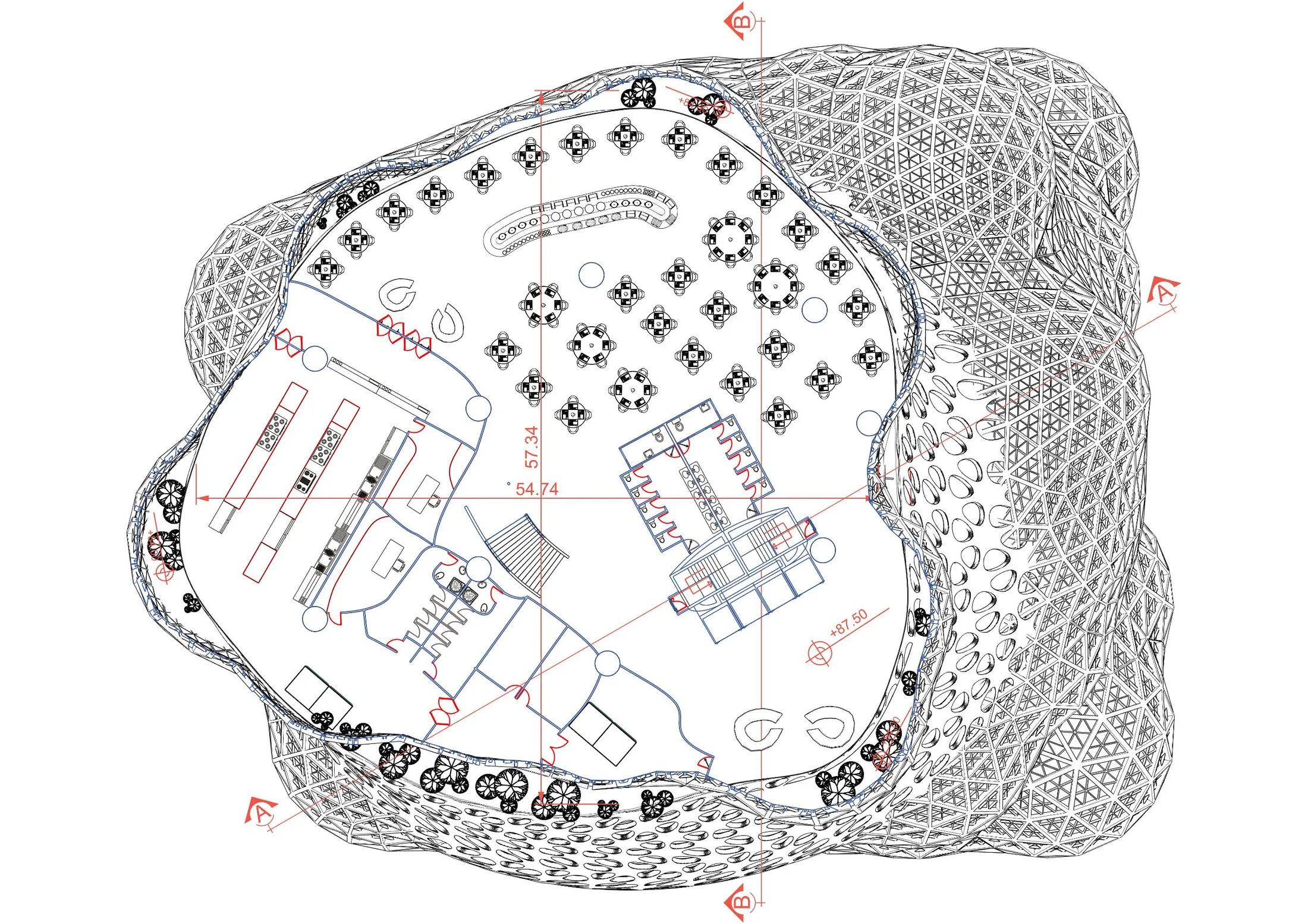 Restaurant ground floor plan