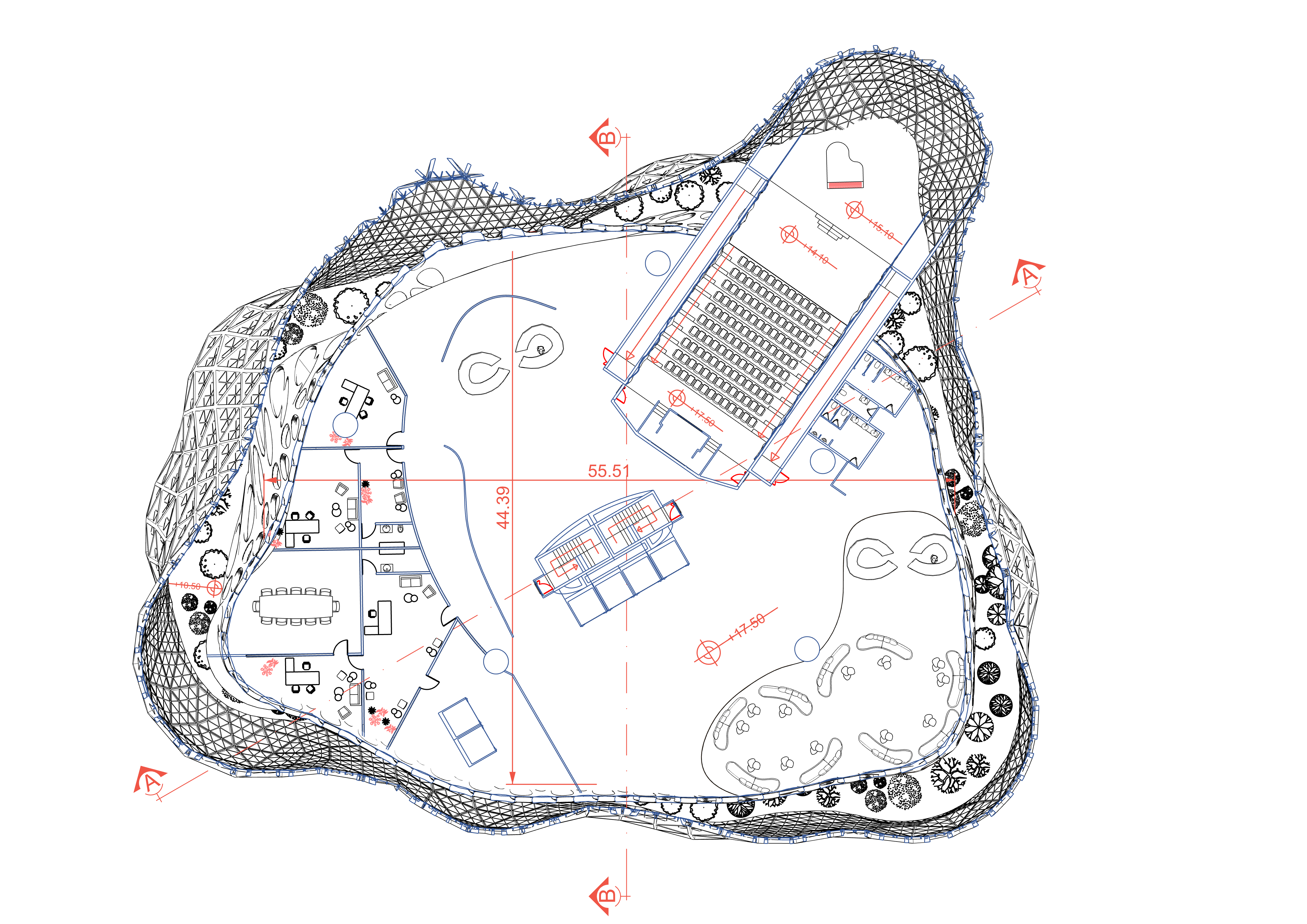 Multipurpose hall first floor plan