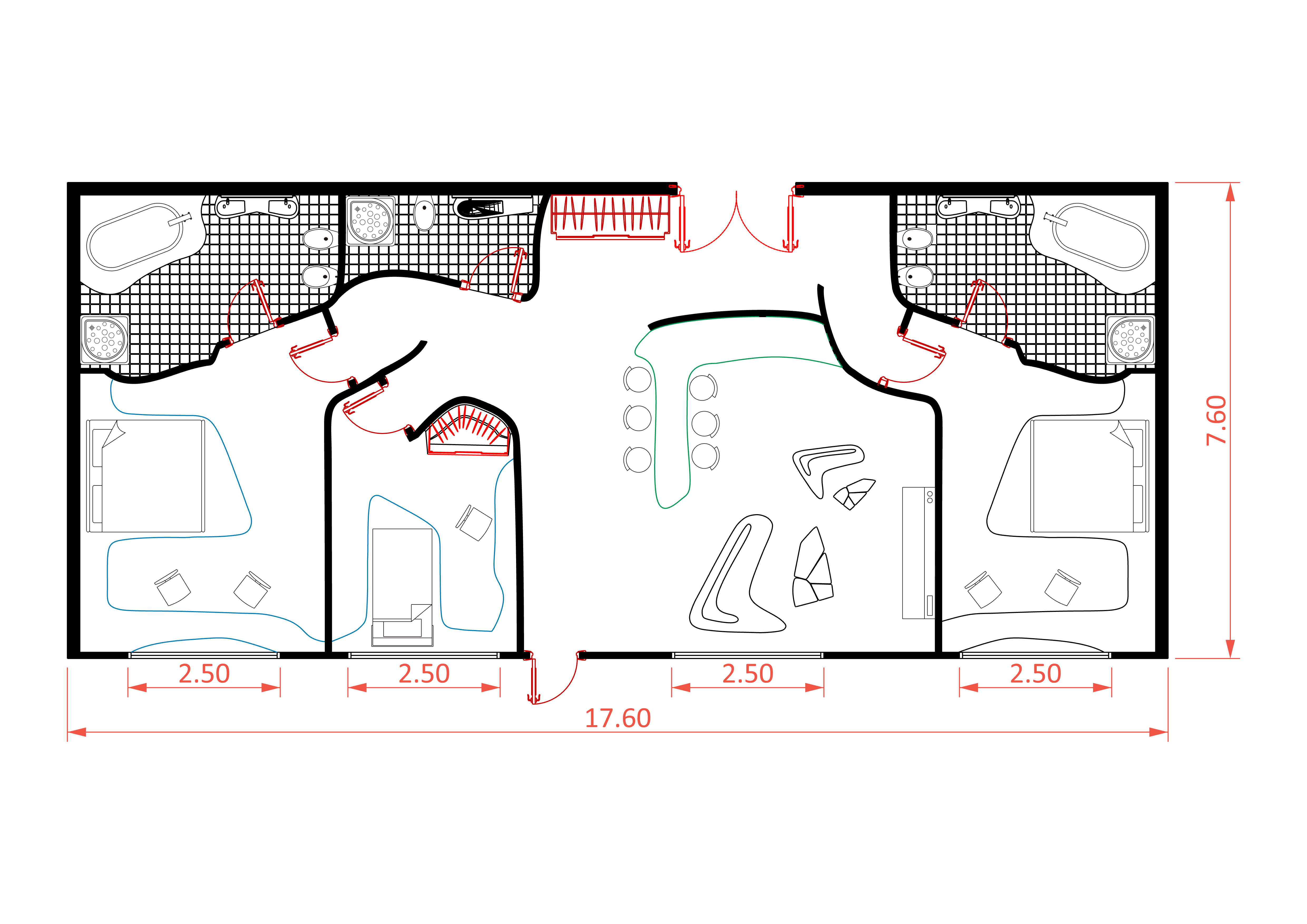 Floor plan of presidential suite