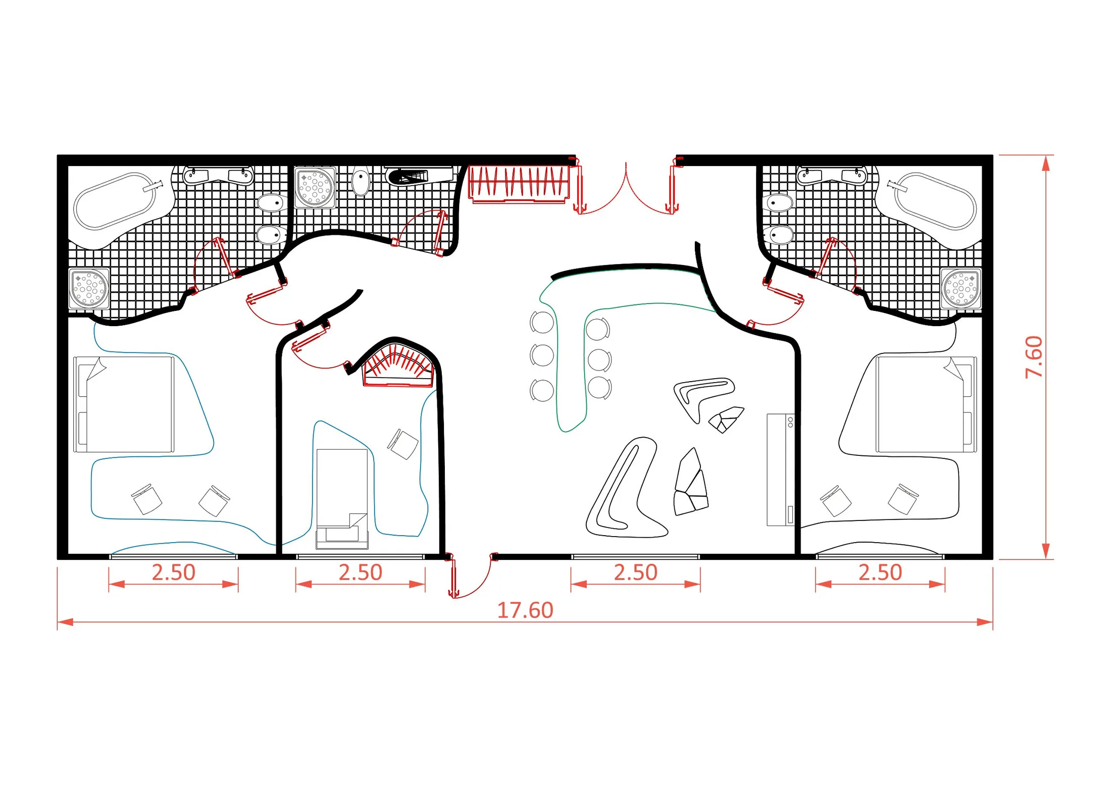 Floor plan of presidential suite