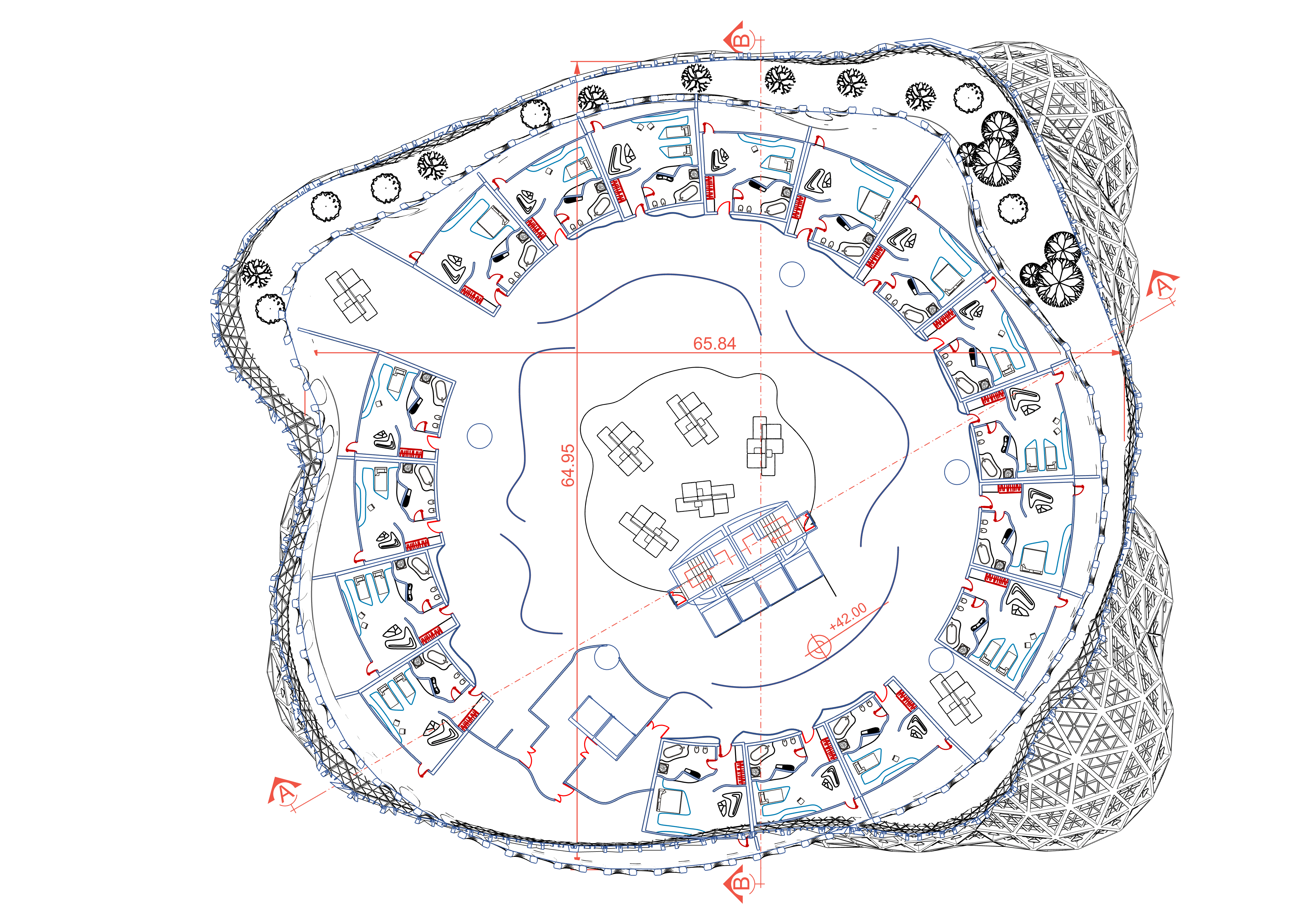 Typical room floor plan