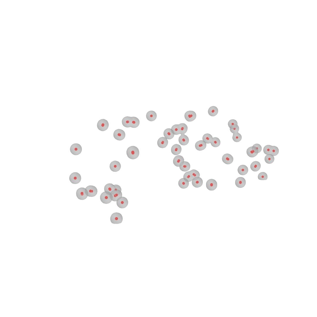 Agent points scattered on plane